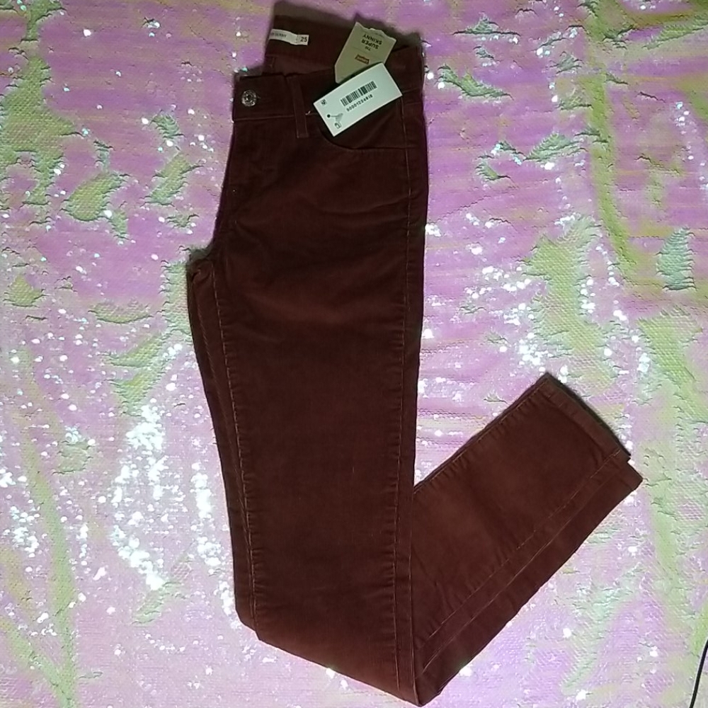 Levi's Corduroy Super Skinny Burnt Orange Pants